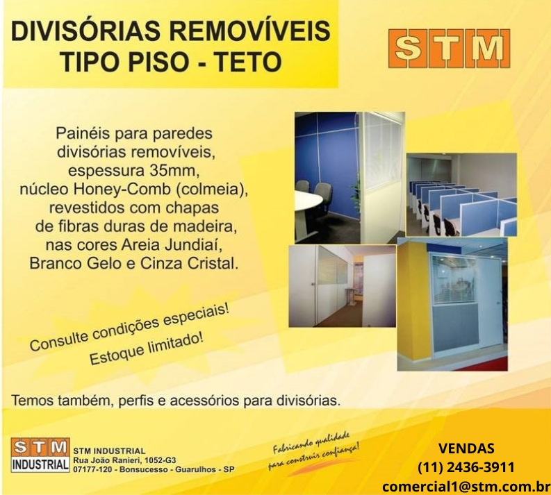 divisorias removiveis tipo piso teto